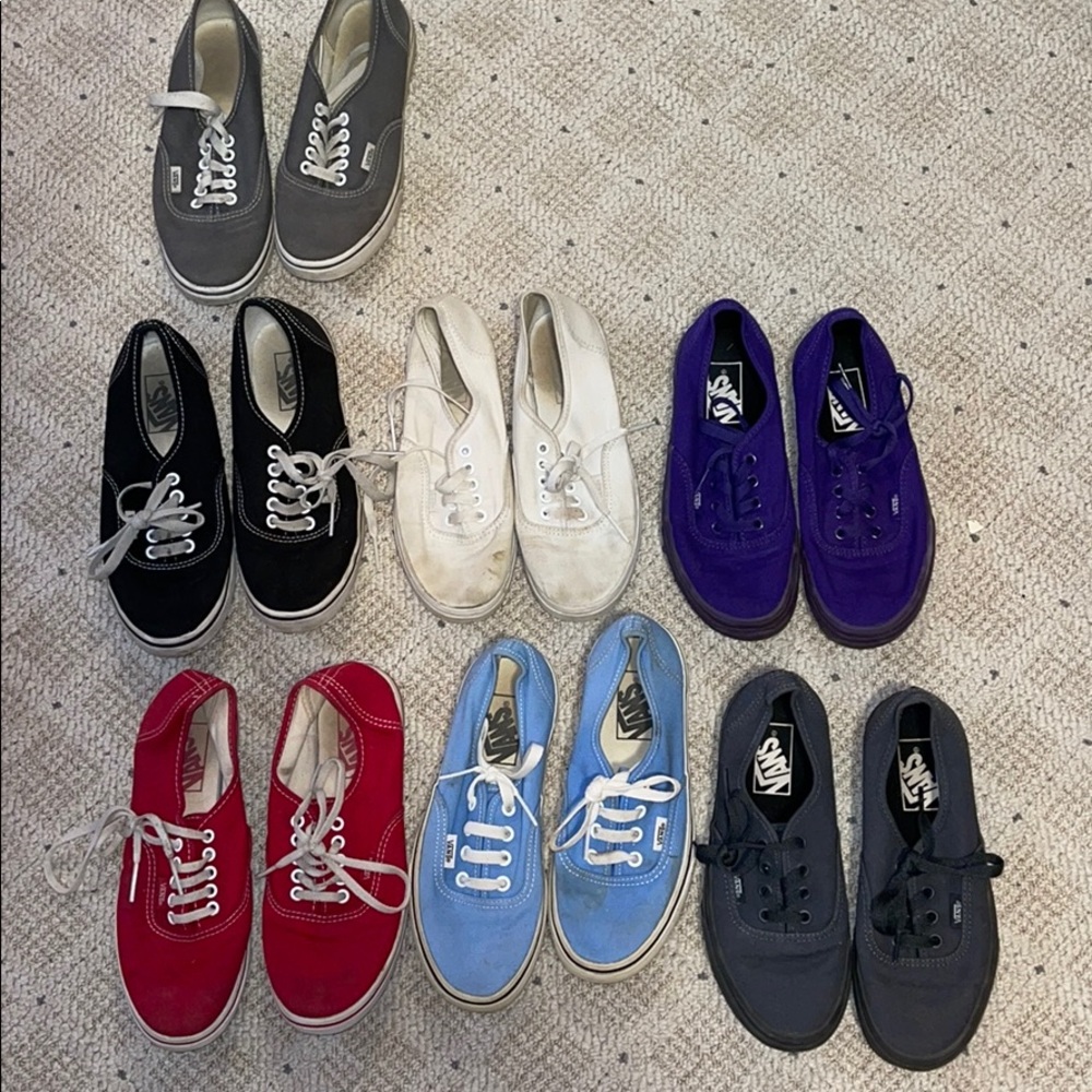 3 pairs of Vans